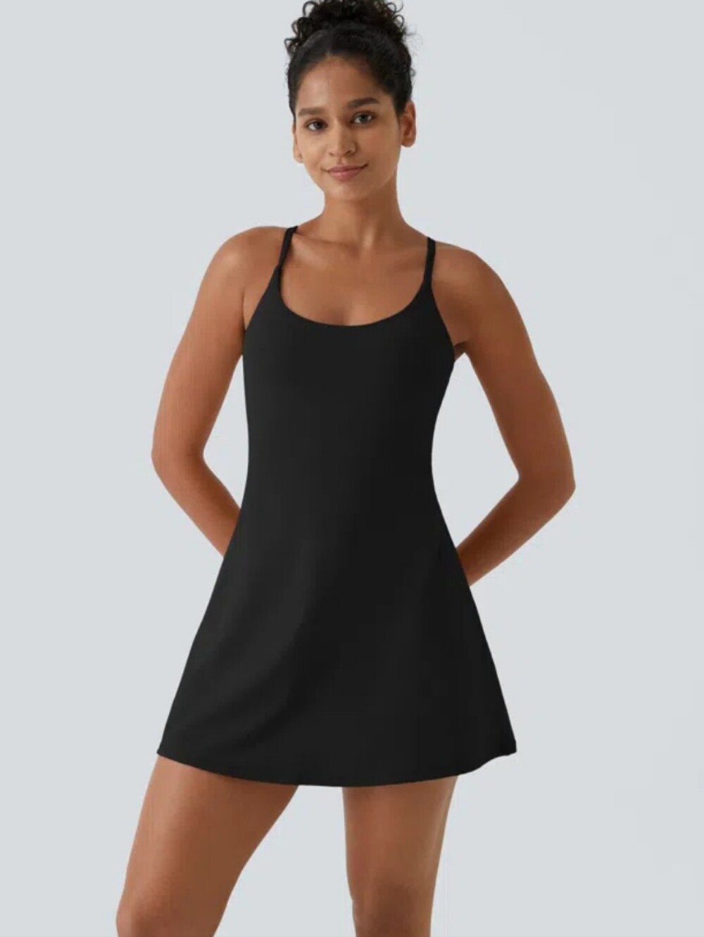 Altar'd State Revival (ASR) Black Tennis Dress with Built In Shorts,SMALL - Picture 4 of 7